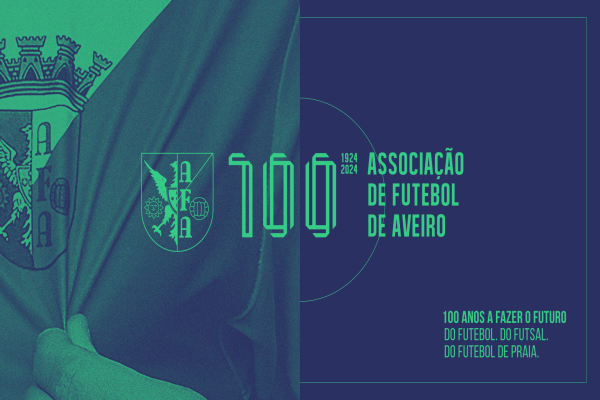 Nova Imagem para celebrar os 100 anos da Associação de Futebol de Aveiro.